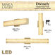 Divinely LED 3 inch Celeste Brass ADA Wall Sconce Wall Light
